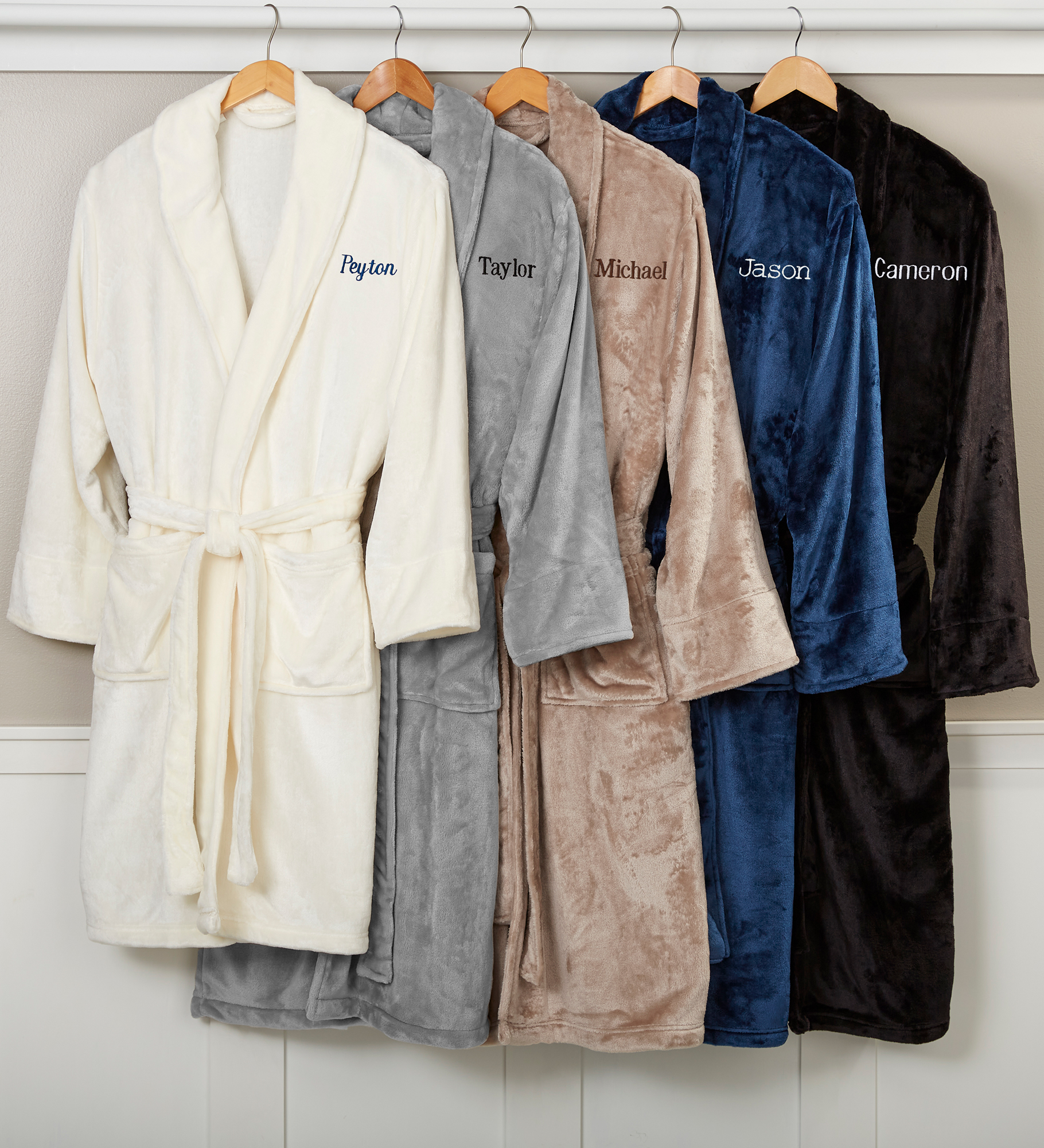 Just For Him Embroidered Luxury Fleece Robe